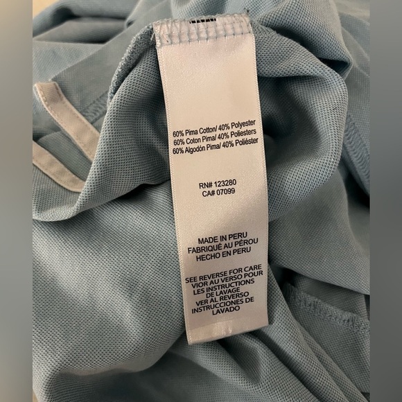 Travis Mathew Men’s Soft Blue Polo Golf Casual Shirt, w/Name, 4-Button; Size XL - Picture 5 of 7